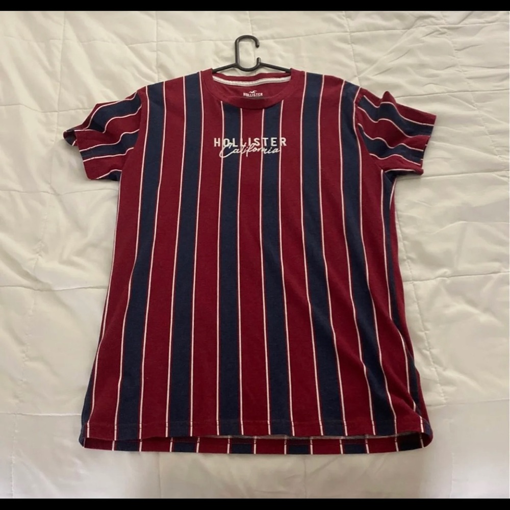 Hollister CA Striped Red T-Shirt
